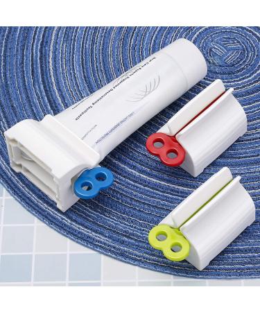 Quesuc 3 Pieces Rolling Tube Toothpaste Squeezer Toothpaste Seat Holder Stand Rotate Toothpaste Dispenser for Bathroom (Mix Color) - Buy Online on GoSupps.com