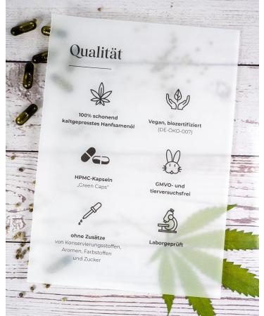 Hemp Oil Capsules Bio - Omega 3 Vegan 500 mg | Djive Naturals Omegagreen - 120 Pcs Pure Quality & Plant Nutrients - Buy Online on GoSupps.com