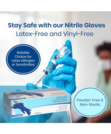 Nitrile Gloves Powder Free Pack of 2. 100 x 2 200 PCs (Large) Blue L (Pack of 200) - Buy Online on GoSupps.com