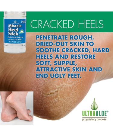 Miracle Heel Stick 2.5 oz & Foot Repair 1 oz | Pure UltraAloe Gel | Promotes Healthy Feet & Heels - Buy Online on GoSupps.com