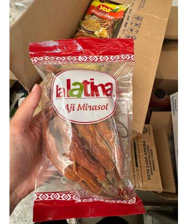 Dried yellow Mirasol pepper 100g pack - Aji Mirasol Amarillo Seco LA LATINA 100g - Buy Online on GoSupps.com