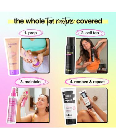 B.Tan Darkest + Glowy Self-Tanner Set - Self-Tanning Mousse & Body Glow Bundle | 200ml with Applicator | International Shipping Available - Buy Online on GoSupps.com