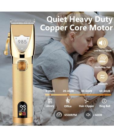 Professional Hair Clippers for Men | Cordless Electric Clippers & Trimmers Set | Gold Beard & Nose Hair Trimmer | Barber Edgers with Guards - Buy Online on GoSupps.com