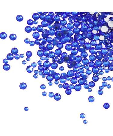 Jollin 3456pcs Flatback Rhinestones Glass Charms Diamantes Gems Stones for Nail Art 6 Size ss4 ss12 Sapphire - Buy Online on GoSupps.com