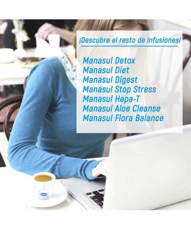  HE MANASUL MANASUL - Digestive infusion with Sen and horsetail with mint and licorice. Thinning infusion. Diet. Box of 25 sachets - Buy Online on GoSupps.com