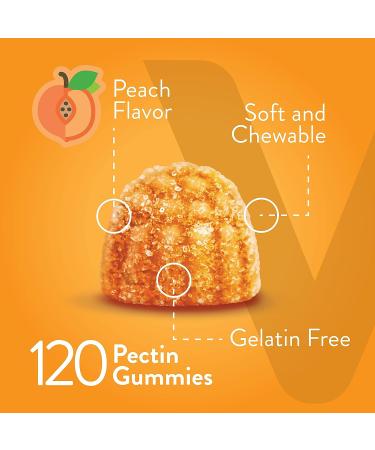 Turmeric Curcumin Gummies with Ginger & Black Pepper - Vegan Pectin Gummy for Adults, Teens & Kids - Peach Flavor 60 Count-2 Pack - Buy Online on GoSupps.com