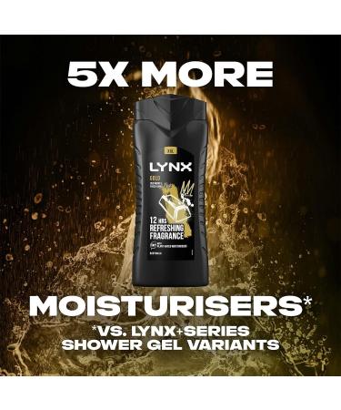 Lynx 12 Hour Refreshing Gold Shower Gel 500 with Lynx 72 Hour Fresh Gold Anti-Perspirant 250ml Leaving you smelling great Dermatologically Tested Keep Smelling Irresistible! - Buy Online on GoSupps.com