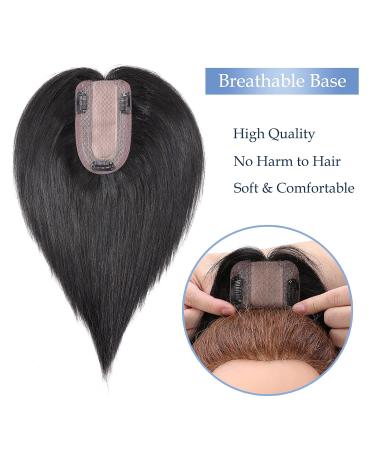 25cm Clip-In Real Hair Extensions & Topper - Natural Black 1B# - 130% Density Toupee for Women - Buy Online on GoSupps.com