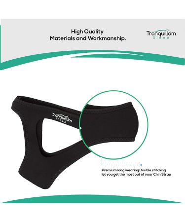 Adjustable Sleep Mask Chin Strap for Snoring Relief - Natural Health Solution for Men and Women - Black Breathable Headband - Buy Online on GoSupps.com