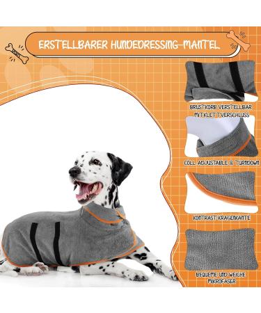 Microfiber Dog Bathrobe & Wader Coat - Extra Absorbent Fast Drying Towel with Adjustable Straps for All Sizes (Gray XS) - Buy Online on GoSupps.com