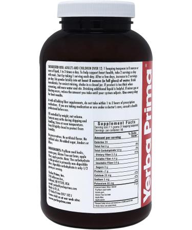 Yerba Prima Soluble Fiber Formula Powder 12 Ounce - Premium Dietary Fiber Supplement | Gluten Free, Non-GMO, Made in USA - Buy Online on GoSupps.com