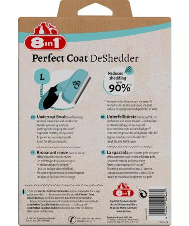 8in1 Coat Deshedder L | Best Dog Brush for Large Dogs | Shorthair & Longhair Undercoat Removal - Buy Online on GoSupps.com