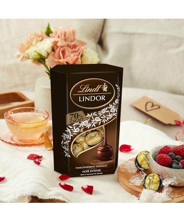 Lindt - LINDOR Cornet - Dark Chocolate 70% Cocoa - Heart Fondant 200g - Buy Online on GoSupps.com