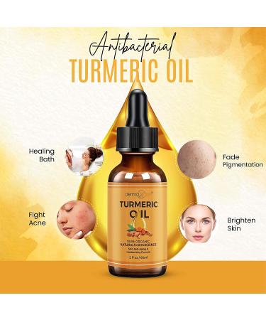 DERMAXGEN Turmeric Oil + Organic Moisturizer | Acne & Dark Spot Remover | Clear Skin Tone & Hydration | Anti-Aging Face Oil | 2 Fl Oz - Buy Online on GoSupps.com