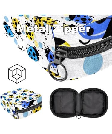 Buy Muooum Menstrual Artery Bag - Stylish Zipper Tampon Collector for Women & Girls (Blue Yellow Ladybug) - Buy Online on GoSupps.com