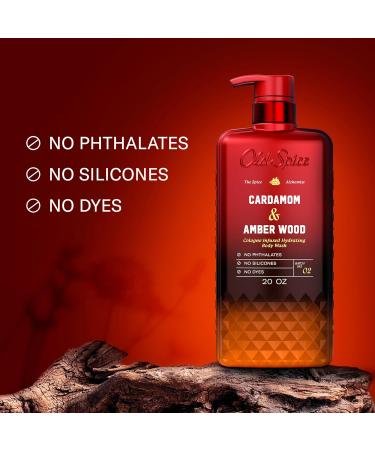 Old Spice Body Wash for Men The Spice Alchemist Collection 24/7 Cologne Infused Hydration No Trade Off Formula Free of Phthalates Silicones & Dyes Cardamom + Amber Wood Scent 20 oz - Buy Online on GoSupps.com
