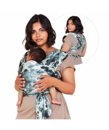 Freerider Co. Baby Sling | Stretchy Baby Wrap Carrier | Newborn - 30lbs | Premium Supersoft Tencel Fabric | Certified Hip Healthy | Award Winning Ergonomic Carrier (Verte)