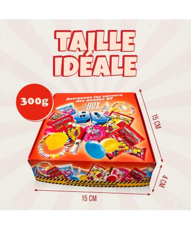  123bonbon Mini Box of 80s Sweets - 13 different flavors to rediscover the joy of 80s sweets - 300g assortment of candies - Buy Online on GoSupps.com