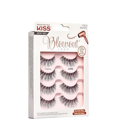 KISS Blowout Lash Collection 4 Pairs Reusable Artificial Eyelashes with Glue | Pageboy Style International Shipping Available - Buy Online on GoSupps.com