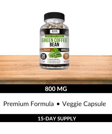 Kaya Naturals Green Coffee Bean Extract - Non-GMO Gluten-Free Supplement (30 Count (Pack of 1) - Buy Online on GoSupps.com