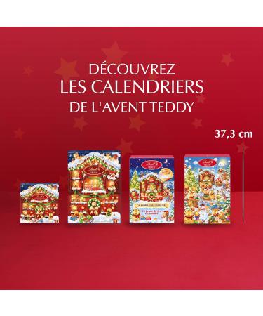 Lindt - TEDDY Advent Calendar - Assorted Milk and White Chocolates - Ideal for Christmas 211g - Buy Online on GoSupps.com