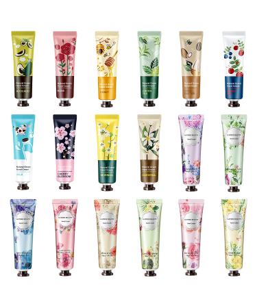 18 Pack Hand Cream for Dry Cracked Hands, Natural Plant Fragrance Hand Lotion Moisturizing Hand Care Cream Gift Set Travel Size Hand Lotion With Natural Shea Butter And Aloe