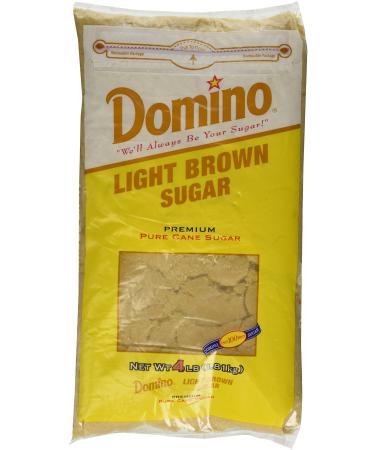 Domino Light Brown Sugar - 4lb Resealable Bag 4 Pound (Pack of 1)