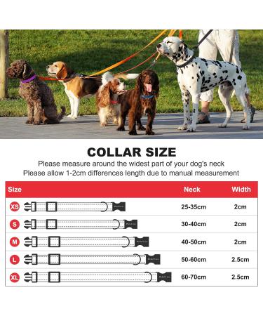 PCOTLLAR Adjustable Padded Reflective Dog Collar for Small & Large Dogs - Soft Neoprene Red (30-40cm) - Buy Online on GoSupps.com