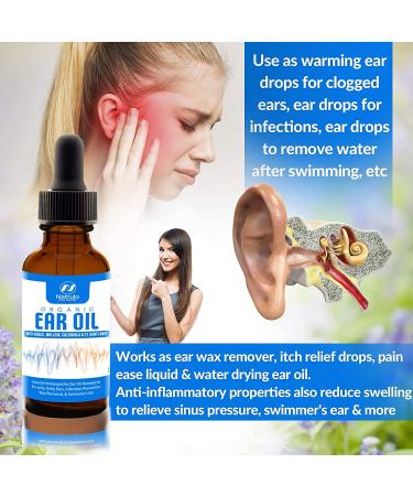 Organic Ear Oil for Ear Infections - Natural Eardrops for Prevention & Relief - Made in USA - Buy Online on GoSupps.com