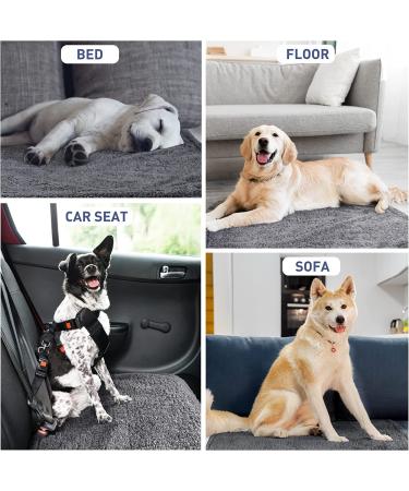 Kritter Planet Waterproof Pet Blanket 80x60 - Pee & Urine Proof Dog Blanket for Couch Bed - Reversible Furniture Protector Cover - Liquid Proof Blanket for Large Dogs - Lt Gray/Dk Gray - Buy Online on GoSupps.com