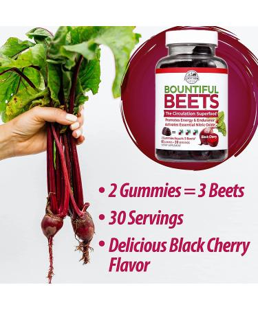 Country Farms Bountiful Beets Gummies - Black Cherry Flavor | 60 Count - Buy Online on GoSupps.com