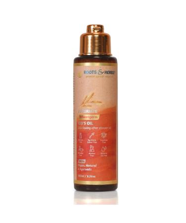 Roots & Herbs Ayurvedic Vegan After Shower Oil - 100ml | Paraben-Free Kid's Moisturizer with Wheatgerm - Buy Online on GoSupps.com