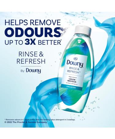 Downy Rinse & Refresh Laundry Odour Remover and Fabric Softener Cool Cotton Safe On All Fabrics HE Compatible 1.43L Cool Cotton 1 count (Pack of 1) - Buy Online on GoSupps.com