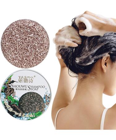 Gusengo Solipour shampoo for gray hair - Natural soap for hair Multiflorum nourishing soap moisturizing solid shampoo bars restore color Gusengo - Buy Online on GoSupps.com