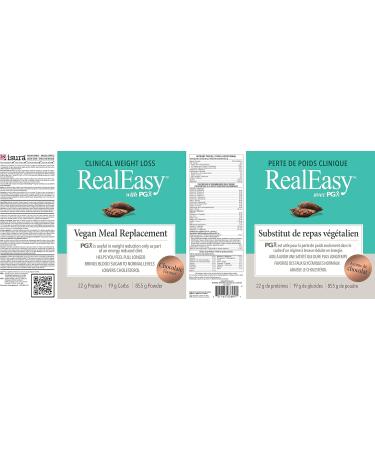 RealEasy with PGX Vegan Protein Meal Replacement Chocolate Flavour - 855g Helps You Feel Full Longers 22g of Protein per serving - Buy Online on GoSupps.com