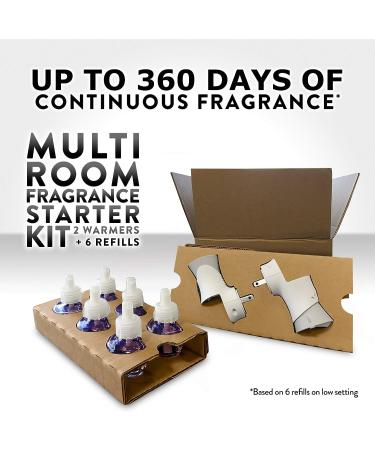 Air Wick Plug in Scented Oil Starter Kit with Lavender & Chamomile Eco-Friendly Essential Oils - 2 Warmers + 6 Refills - Air Freshener - 1 Count - Buy Online on GoSupps.com