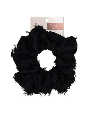 Kitsch Brunch Black Hair Scrunchie - Stylish Elastic Hair Tie for Girls & Women - Buy Online on GoSupps.com