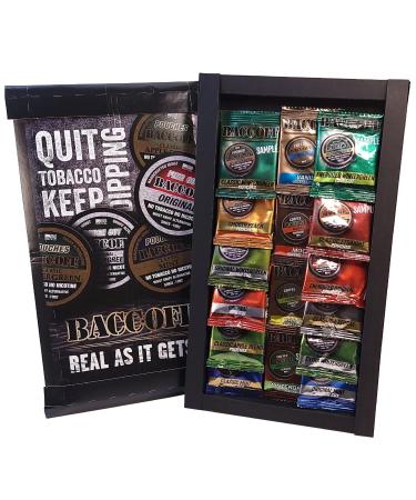 BaccOff, Sample Pack No Tobacco Dip, No Nicotine Smokeless Alternative Snuff Tea & Coffee (Pouches, Fine Cuts & Rough Cuts), 16 Individual Samples