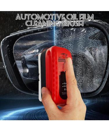 Automotive Oil Film Cleaning Brush 120ml Car Glass Oil Film Stain Removal Cleaner Glass Cleaning Board Cleaner with Sponge for Windshield Improves Clarity and Visibility (2pcs-Brushes+2refill) - Buy Online on GoSupps.com