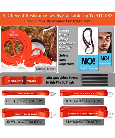 Portable Heavy-Duty Home Gym Resistance Band Bar Set | 4 Stackable Bands | Full Body Exercise Kit | 500LBS Capacity 90cm Bar & Workout Guide - Buy Online on GoSupps.com