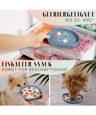 NE & NO Food Bowl for Small Dogs & Puppies - Silicone Wide Design for Dry & Wet Food - Travel & Camping Bowl (Steel Blue) - Buy Online on GoSupps.com