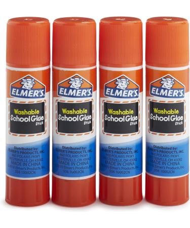 Elmer's All Purpose School Glue Sticks Clear Washable 4 Pack 0.24-ounce sticks Standard Stick 4 Count - Buy Online on GoSupps.com