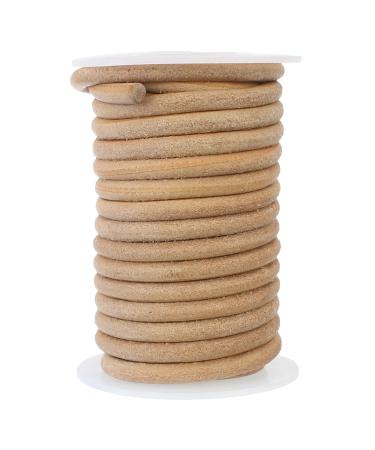 CleverDelights Genuine Leather Cord - 1/4" Round - 25 Feet - Natural - Buy Online on GoSupps.com