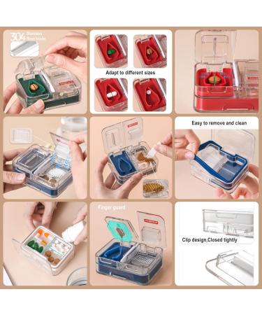 3 in 1 Japanese Multifunctional Pill Cutter & Crusher - Double-deck Splitter for Small & Large Pills Moisture-proof Medicine Organizer Box - Buy Online on GoSupps.com