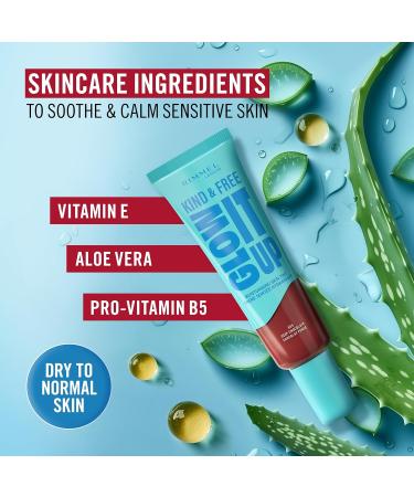  Rimmel Rimmel London Kind & Free GLOW IT UP Moisturizing Foundation 501 Hazelnut Soothes sensitive skin Healthy and luminous color All-day hydration 30 ml - Buy Online on GoSupps.com