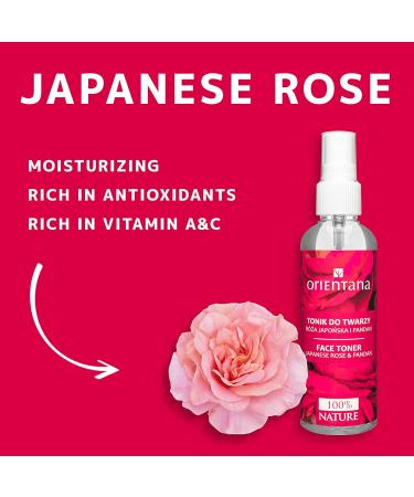 Orientana - Natural Face Toner Japanese Rose & Pandan | Alcohol Free Aloe Vera |Vegan Anti Aging Facial Moisturiser for Women | Hydrating Brightening Soothing | Normal Dry Skin - 100ml ROSE TONER - Buy Online on GoSupps.com