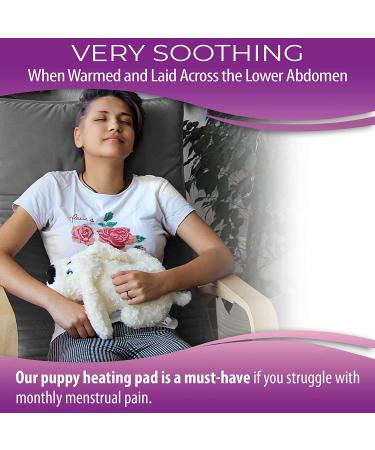 Stuffed Sloth Microwavable Heating Pad for Menstrual Cramps - Dog Cream | Calming Therapy for Adults & Teens - Buy Online on GoSupps.com