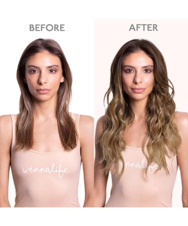 Buy WhenALIFE Real Hair Clip-in Extensions 35cm 14 120g - Balayage Chocolate Brown to Dirty Blonde - 7Pcs Remy Hair - Buy Online on GoSupps.com