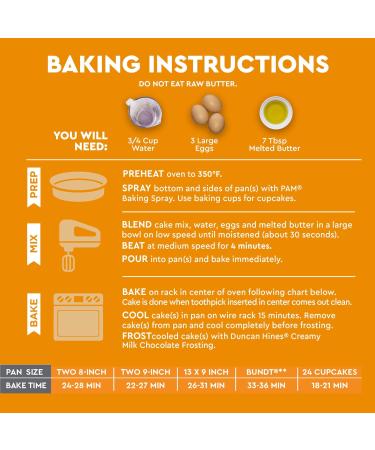Duncan Hines Perfectly Moist Butter Golden Cake Mix 15.25 oz (Pack of 2) | Bundle With a Snack Scout Whisk - Buy Online on GoSupps.com