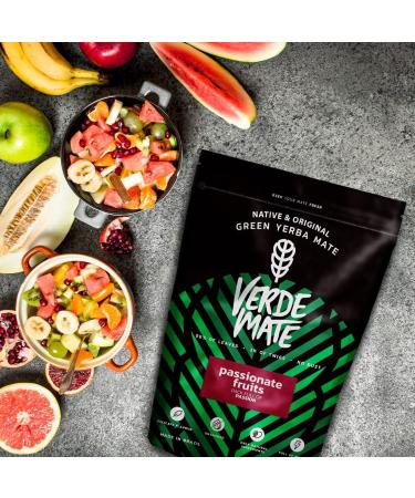 Verde Mate Green Passionate Fruits 0 5kg | Yerba mat fruit | Composition riche et exotique de yerba mat | La puissance d'un rafra chissement fruit | 500 g - Buy Online on GoSupps.com